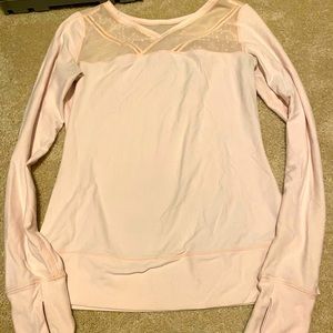 Lululemon baby pink long sleeve athletic top size6